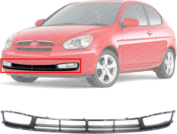 Front Bumper Lower Grille Primed Direct Replacement Compatible With 2006-2011 Hyundai Accent HY1036106 865221E010