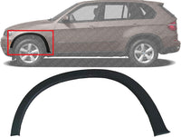 Front Fender Trim Molding Wheel Arch Primed Left Driver Side Direct Replacement Compatible With 2007-2013 BMW X5 BM1290100 51777158427
