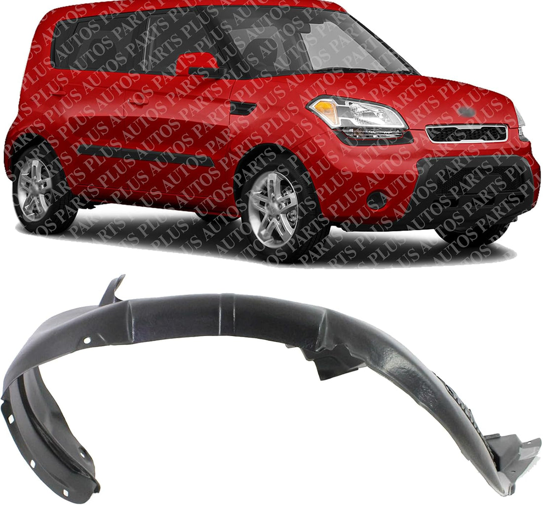 Front Fender Liner Right Passenger Side Direct Replacement Compatible With 2010-2011 Kia Soul KI1249114 868122K050