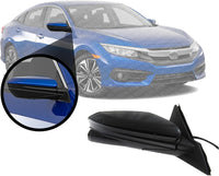 Front Power Mirror Manual Folding Heated Primed Right Passenger Side Direct Replacement Compatible With 2016-2021 Honda Civic HO1321284 76208TBCA03ZA-PFM 76208TBGA02ZA-PFM
