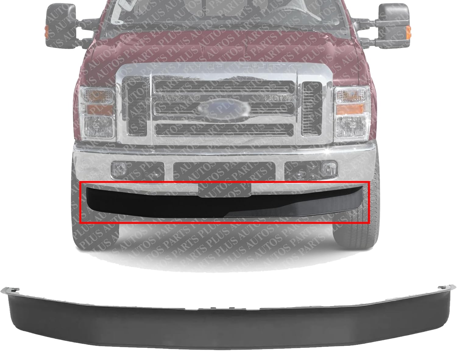 Front Bumper Lower Valance Spoiler Textured Direct Replacement Compatible With 2008-2010 Ford F-250 F-350 Super Duty FO1093116 8C3Z17626B