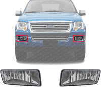 Set Of 2 Front Fog Light Assembly Right Passenger & Left Driver Side Direct Replacement Compatible With 2006-2010 Ford Explorer FO2595100 FO2594100 6L2Z15201AA 6L2Z15200AA