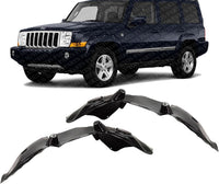 Set Of 2 Front Fender Liner Plastic Left Driver & Right Passenger Side Direct Replacement Compatible With 2006-2010 Jeep Commander CH1251129 CH1250129 55396462AC 55396463AC