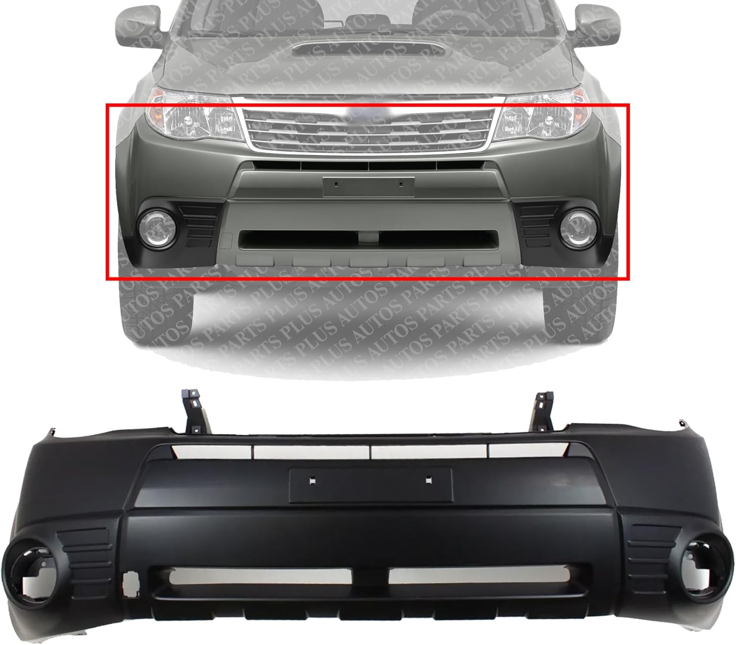 AUTOS PARTS PLUS Front Bumper Cover Primed Direct Replacement Compatible With 2009-2013 Subaru Forester SU1000162 57704SC000