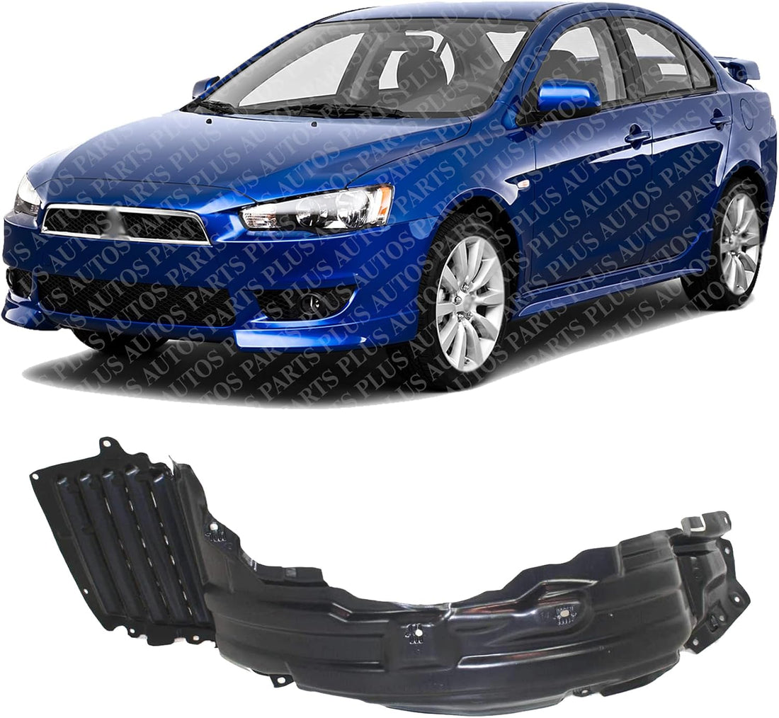 Front Section Fender Liner Left Driver Side Direct Replacement Compatible With 2008-2013 Mitsubishi Lancer MI1248121 5370B101