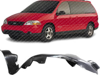Front Fender Liner Left Driver Side Direct Replacement Compatible With 1999-2003 Ford Windstar FO1250120 XF2Z16103AA