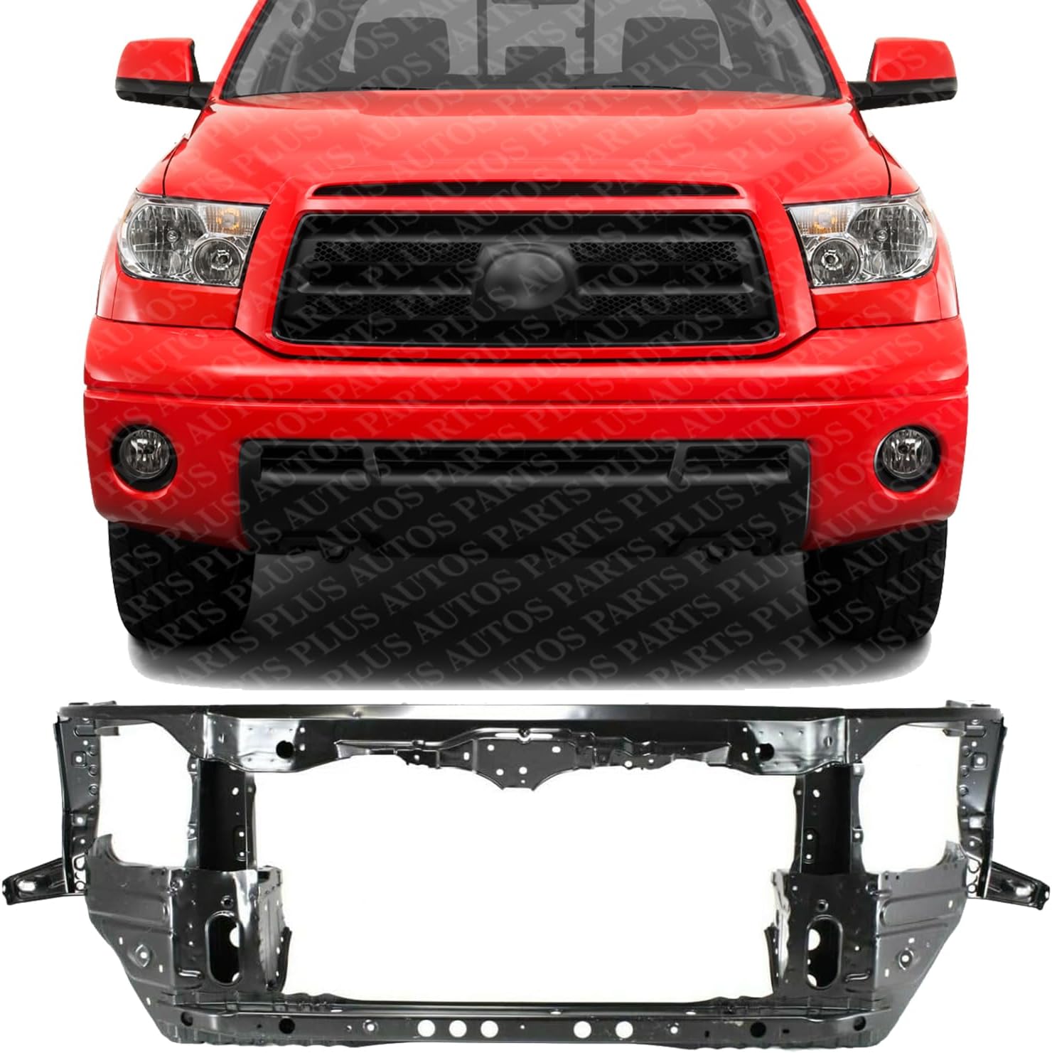 Front Radiator Support Assembly Steel Direct Replacement Compatible With 2007-2010 Toyota Tundra / 2008-2022 Sequoia TO1225275 532010C071