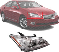 Front Headlight Lens And Housing Right Passenger Side Direct Replacement Compatible With 2010-2011 Lexus ES350 LX2519116 8113033740