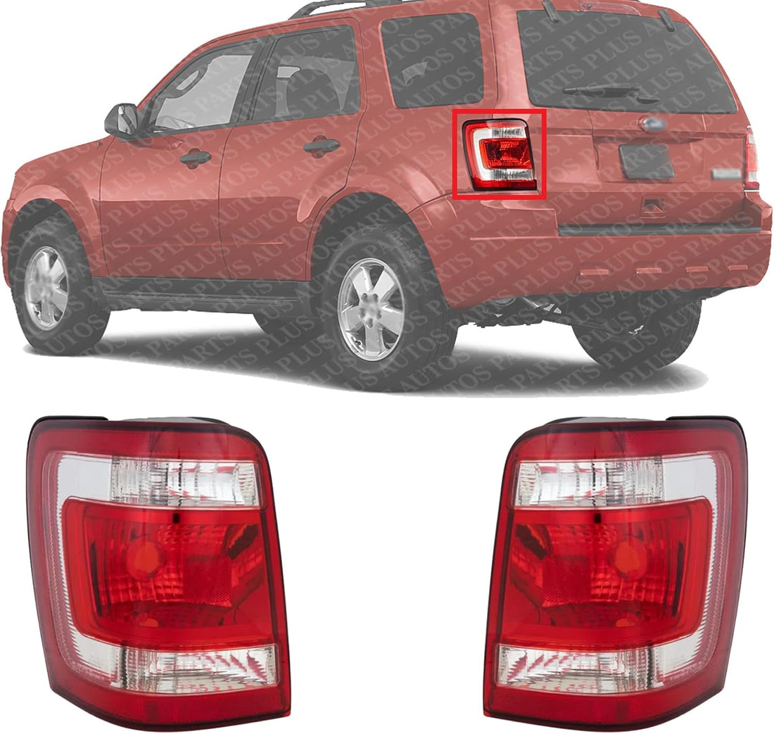 Set Of 2 Tail Light Lens And Housing Right Passenger & Left Driver Side Direct Replacement Compatible With 2008-2012 Ford Escape FO2801210 FO2800210 8L8Z13404A 8L8Z13405A