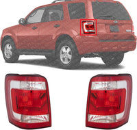 Set Of 2 Tail Light Lens And Housing Right Passenger & Left Driver Side Direct Replacement Compatible With 2008-2012 Ford Escape FO2801210 FO2800210 8L8Z13404A 8L8Z13405A