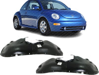 Set Of 2 Front Fender Liner Left Driver & Right Passenger Side Direct Replacement Compatible With 1998-2005 Volkswagen Beetle VW1249104 VW1248104 1C0809962E 1C0809961E