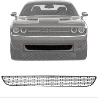Front Bumper Lower Grille Textured Black With Fog Light Holes Direct Replacement For 2015-2021 Dodge Challenger CH1036146 68259756AA
