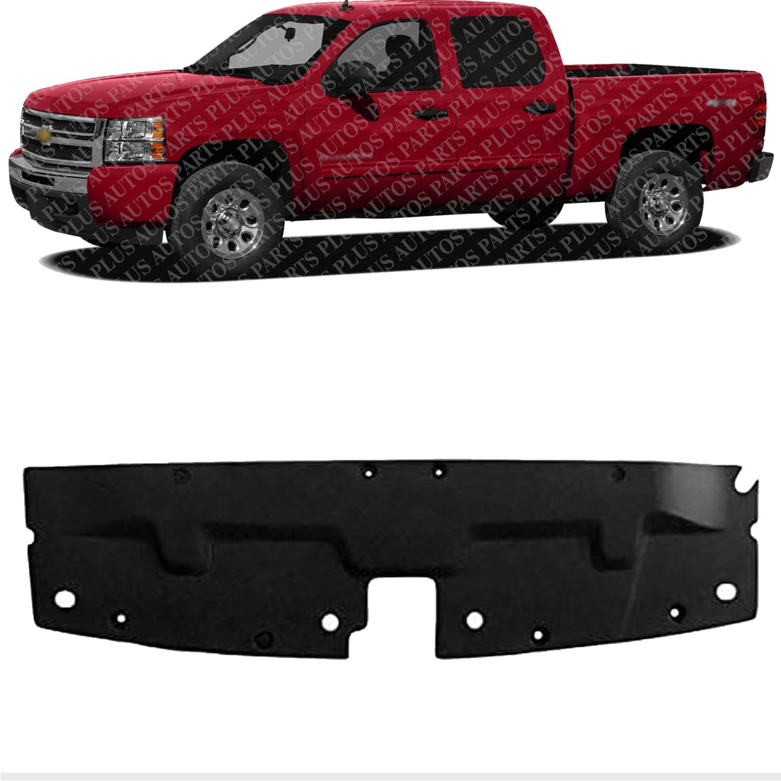 Front Upper Radiator Support Cover Direct Replacement Compatible with 2007-2013 Chevrolet Silverado 1500/2007-2010 2500HD 3500HD GM1224112 22737376