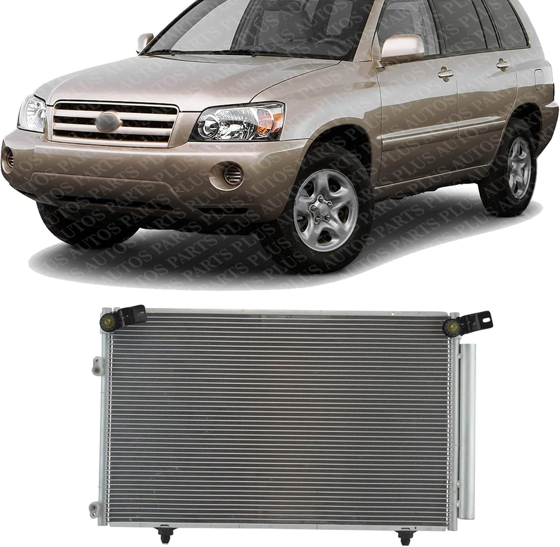 Front A/C Condenser Aluminum Core Direct Replacement Compatible With 2001-2007 Toyota Highlander TO3030116 8846048020