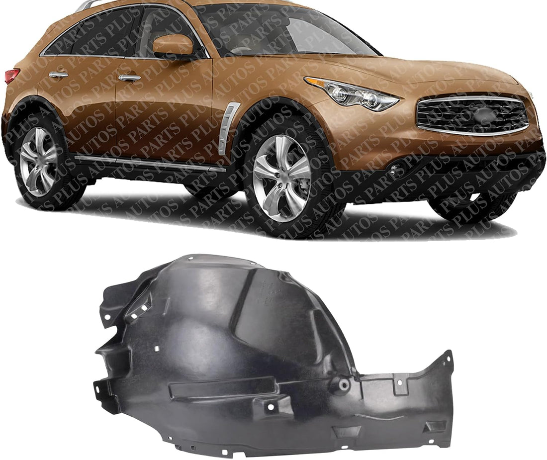 Front Fender Liner Rear Section Right Passenger Side Direct Replacement Compatible With 2008-2014 Infiniti EX35 / 2014-2017 QX50 IN1249111 638421BA0A