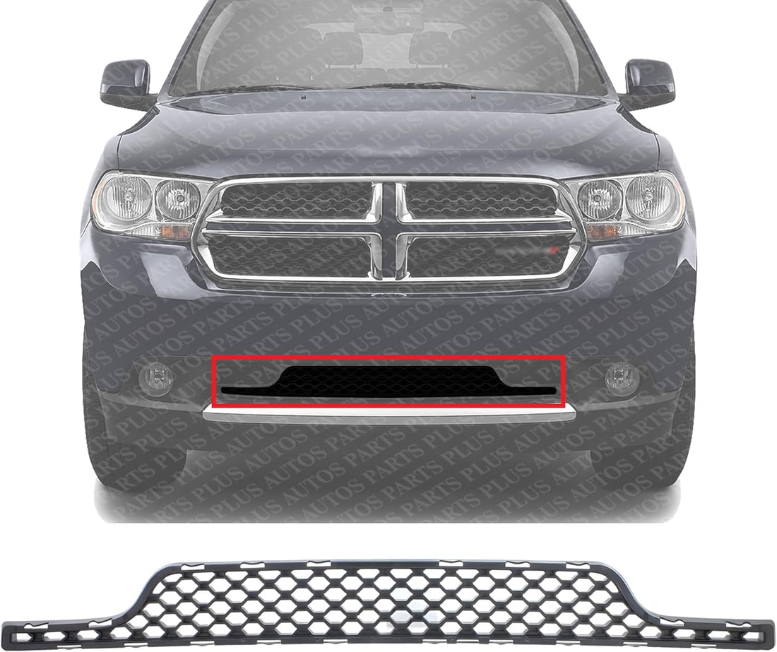 Front Bumper Lower Grille Textured Plastic Direct Replacement Compatible With 2011-2013 Dodge Durango CH1036120 68089175AA