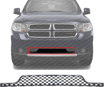 Front Bumper Lower Grille Textured Plastic Direct Replacement Compatible With 2011-2013 Dodge Durango CH1036120 68089175AA