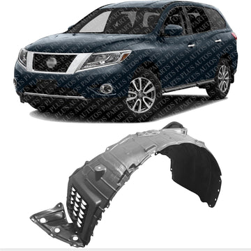 Front Fender Liner Vacuum Form Left Driver Side Direct Replacement Compatible With 2015-2020 Nissan Pathfinder/Infiniti QX60 NI1248152 638419NB0A-PFM