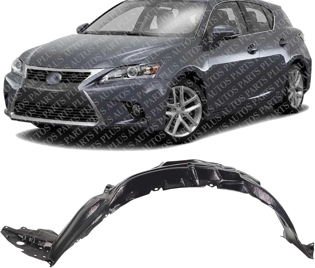 Front Fender Liner Left Driver Side Direct Replacement Compatible With 2015-2017 Lexus CT200h LX1248140 5380676020