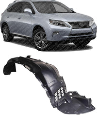 Front Fender Liner Right Passenger Side Direct Replacement Compatible With 2013-2015 Lexus RX450h / 2014-2015 RX350 LX1249121 538050E100
