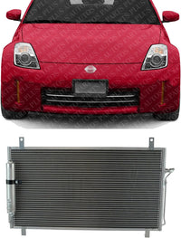 Front A/C Condenser Aluminum Core Direct Replacement Compatible With 2003-2009 Nissan 350Z NI3030149 92100CD00A