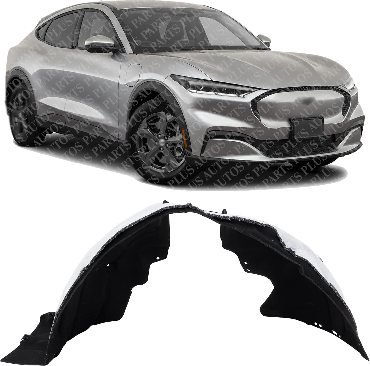 Front Fender Liner Right Passenger Side Direct Replacement Compatible With 2021-2023 Ford Mustang FO1249220 LJ8Z16102A