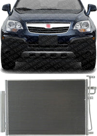 Front A/C Condenser Aluminum Core Direct Replacement Compatible With 2008-2010 Saturn Vue / 2012-2015 Chevrolet Captiva Sport GM3030277 20759645