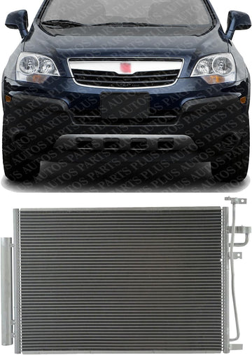 Front A/C Condenser Aluminum Core Direct Replacement Compatible With 2008-2010 Saturn Vue / 2012-2015 Chevrolet Captiva Sport GM3030277 20759645