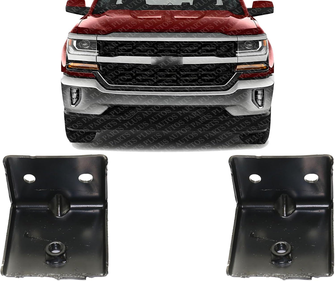 Set of 2 Front Bumper Support Bracket Steel Right Passenger & Left Driver Side Direct Replacement Compatible with 2016-2018 Chevrolet Silverado 1500 / 2019 LD GM1042130 84054213
