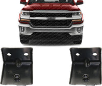 Set of 2 Front Bumper Support Bracket Steel Right Passenger & Left Driver Side Direct Replacement Compatible with 2016-2018 Chevrolet Silverado 1500 / 2019 LD GM1042130 84054213