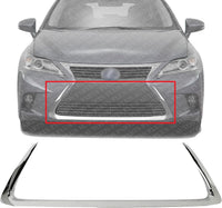 Front Bumper Grille Molding Chrome Plastic Direct Replacement Compatible With 2016-2017 Lexus CT200h LX1216105 5312276020