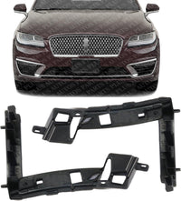 Set Of 2 Front Bumper Bracket Cover Reinforcement Right Passenger & Left Driver Side Direct Replacement Compatible With 2017-2020 Lincoln MKZ FO1043150 FO1042150 HP5Z17C947C