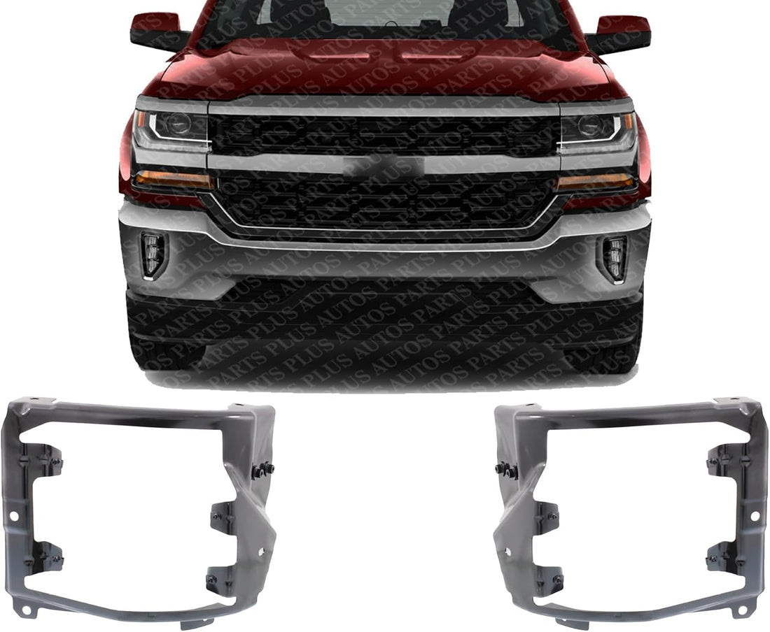 Set of 2 Front Bumper Outer Bracket Left Driver & Right Passenger Side Direct Replacement Compatible with 2016-2018 Chevrolet Silverado / 2019 LD 1500 GM1063114 GM1062114 84029811