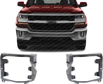 Set of 2 Front Bumper Outer Bracket Left Driver & Right Passenger Side Direct Replacement Compatible with 2016-2018 Chevrolet Silverado / 2019 LD 1500 GM1063114 GM1062114 84029811