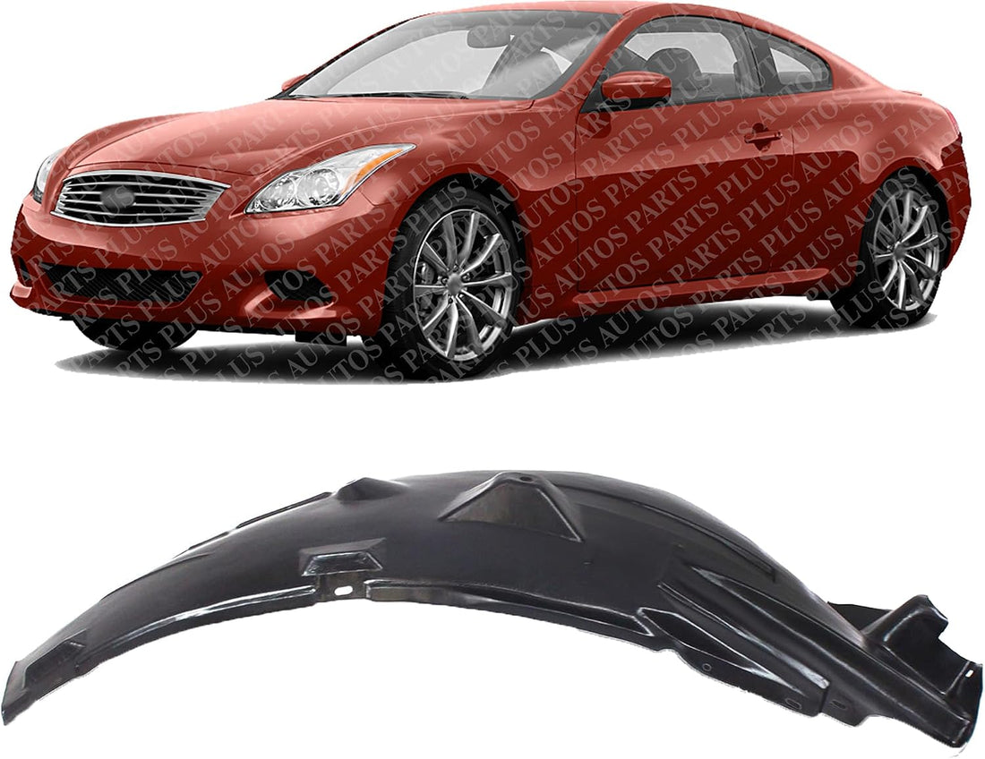 Front Fender Liner Rear Section Left Driver Side Direct Replacement Compatible With 2008-2013 Infiniti G37 IN1248113 63843JL00A