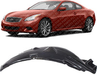 Front Fender Liner Rear Section Left Driver Side Direct Replacement Compatible With 2008-2013 Infiniti G37 IN1248113 63843JL00A