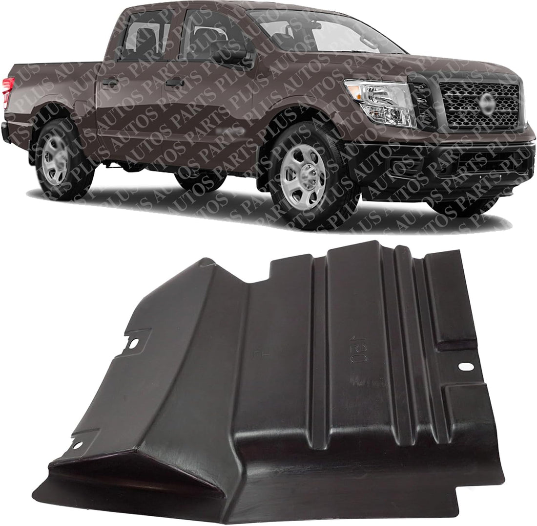 Front Section Fender Liner Right Passenger Side Direct Replacement Compatible With 2017-2019 Nissan Titan NI1249176 63844EZ40B