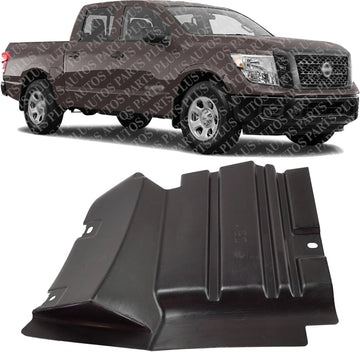 Front Section Fender Liner Right Passenger Side Direct Replacement Compatible With 2017-2019 Nissan Titan NI1249176 63844EZ40B