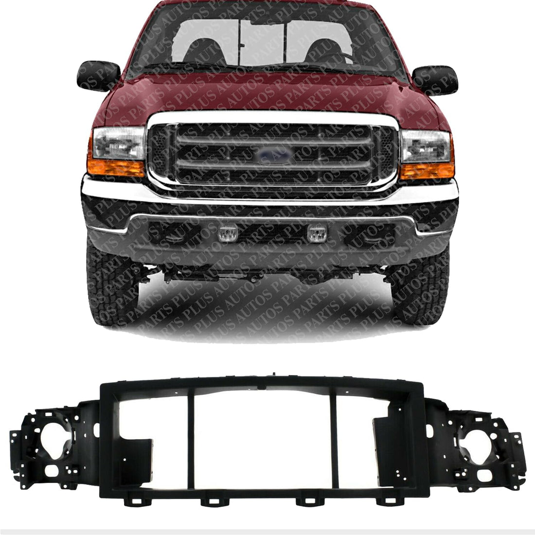 Front Header Panel Direct Replacement Compatible With 1999-2004 Ford F-Series Super Duty FO1221115 F81Z8A284A