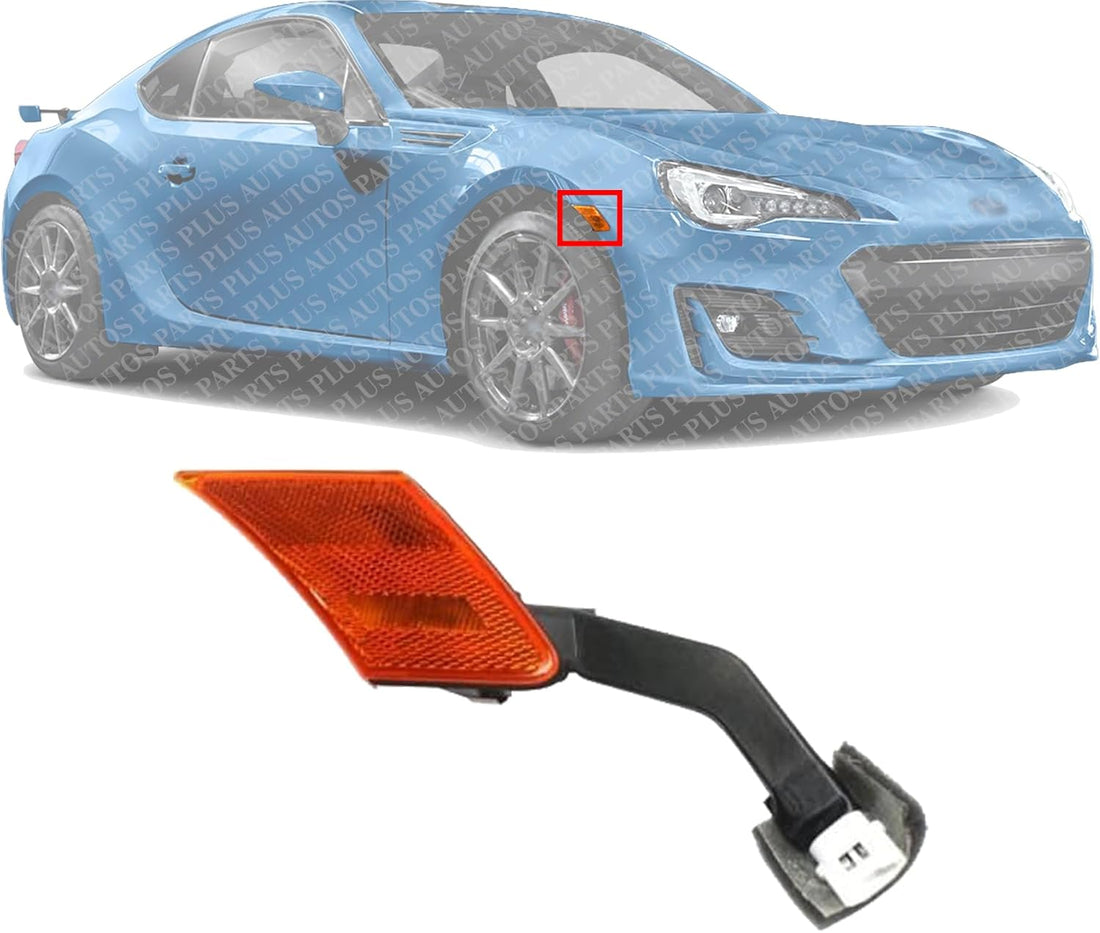 Front Side Marker Lamp Assembly Right Passenger Side Direct Replacement Compatible With 2013-2020 Subaru BRZ 84912CA140-PFM