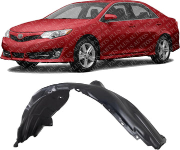 Front Fender Liner Left Driver Side Direct Replacement Compatible With 2012-2014 Toyota Camry TO1248166 5387606170