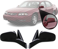Set Of 2 Front Power Mirror Non-Folding Non-Heated Primed Left Driver & Right Passenger Side Direct Replacement Compatible With 2000-2005 Chevrolet Impala GM1320218 GM1321218 10331492