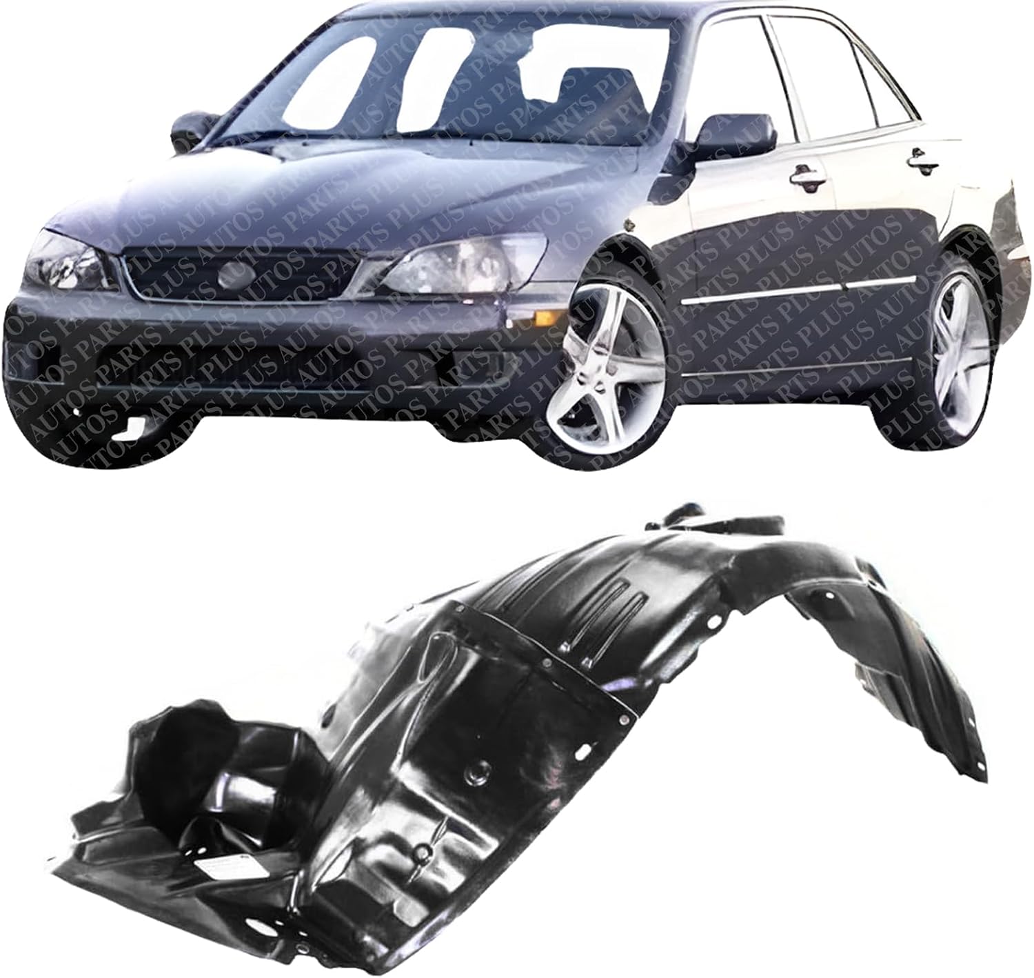 Front Fender Liner Left Driver Side Direct Replacement Compatible With 2003-2005 Lexus IS300 LX1250108 5387653080