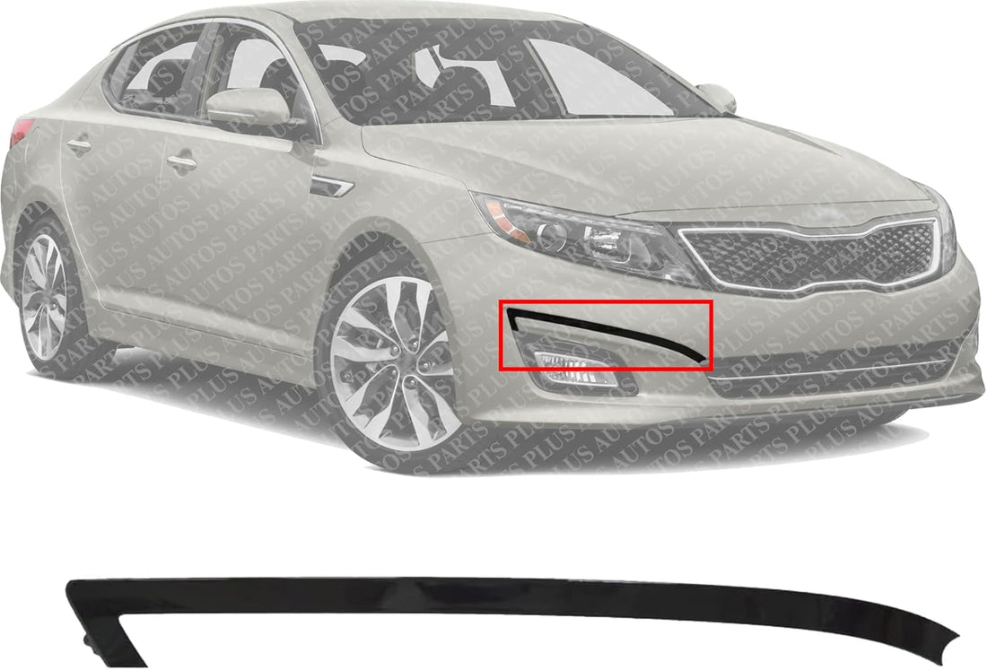 Front Bumper Molding Primed Right passenger Side Direct Replacement Compatible With 2014-2015 Kia Optima KI1047104 865644C500