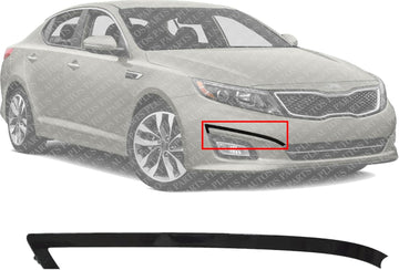 Front Bumper Molding Primed Right passenger Side Direct Replacement Compatible With 2014-2015 Kia Optima KI1047104 865644C500
