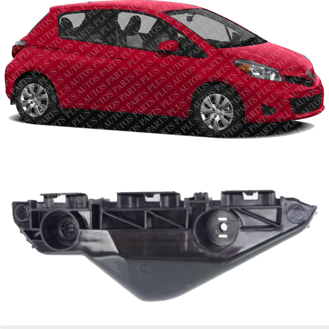 Front Bumper Cover Retainer Right Passenger Side Direct Replacement Compatible With 2007-2012 Toyota Yaris TO1089113 5253552131