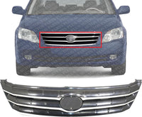 Front Grille Assembly Textured Shell And Insert With Chrome Molding Plastic Direct Replacement Compatible With 2005-2007 Toyota Avalon TO1200287 53101AC030C0