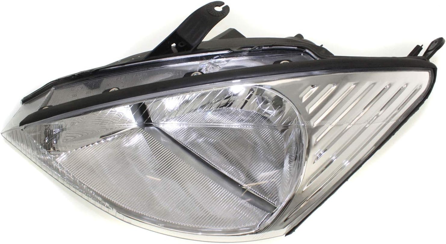 Set Of 2 Front Headlight Assembly Halogen Right Passenger & Left Driver Side Direct Replacement Compatible With 2000-2002 Ford Focus FO2503171 FO2502171 3S4Z13008CC 3S4Z13008CD