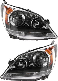 Set Of 2 Front Head Light Assembly Halogen Right Passenger And Left Driver Side Direct Replacement Compatible With 2008-2010 Honda Odyssey HO2502136 HO2503136 33150SHJA51 33100SHJA51