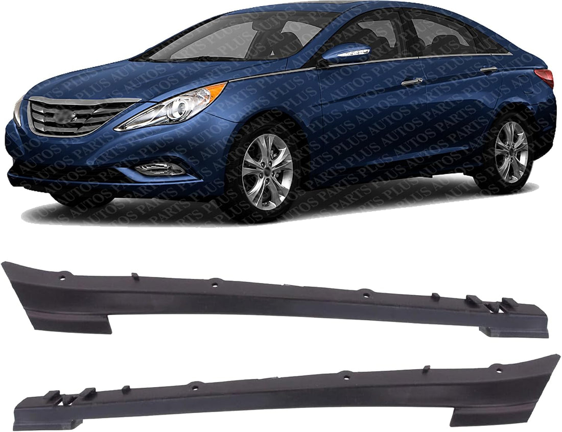 Set Of 2 Front Bumper Bracket Plastic Left Driver & Right Passenger Side Direct Replacement Compatible With 2011-2014 Hyundai Sonata HY1033102 HY1032102 865563S000 865553S000